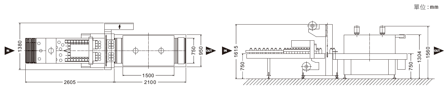 FAC-207 / FAC-209 全自動多包裝機 Machine Dimensions